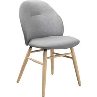Stuhl Esszimmer im Skandi Design Webstoff und Massivholz von TopDesign