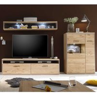 TV Anbauwand in Asteiche Bianco furniert Landhaus Design (dreiteilig) von TopDesign