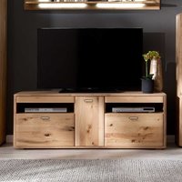 TV Bank Massivholz in Eiche Bianco 156 cm breit von TopDesign