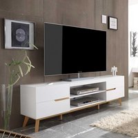 TV Unterschrank in Weiß und Asteiche 160 cm von TopDesign