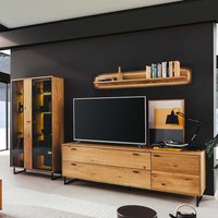 TV Wohnwand Wildeiche hochwertiges Material modernem Design (dreiteilig) von TopDesign