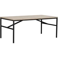 Tisch aus Kiefer White Wash massiv 4-Fußgestell aus Metall von TopDesign