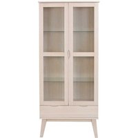 Vitrine in Eiche White Wash teilmassiv 185 cm von TopDesign