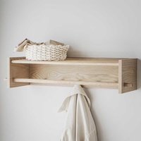 Wandgarderobe Eiche White Wash im Skandi Design 80 cm breit von TopDesign