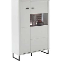 Weißes Highboard modern 100 cm breit Bügelgestell aus Metall von TopDesign