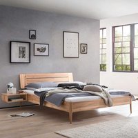 Wildbuche Doppelbett massiv Oberfläche geölt modernem Design von TopDesign