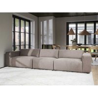 Wohnzimmer Couch 4 Sitze in Beige Stoff 314 cm breit - 70 cm hoch von TopDesign