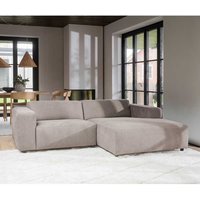 Wohnzimmer Couch L Form in Beige Stoff 234 cm breit - 161 cm tief von TopDesign