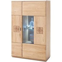 Wohnzimmer Highboard aus Eiche Glaseinsatz von TopDesign