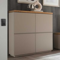 Wohnzimmer Highboard modern in Taupe lackiert Akaziefarben von TopDesign