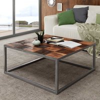 Wohnzimmertisch im Loft Design Tischplatte in Patchwork Optik von TopDesign