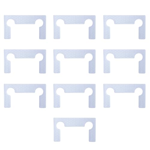(A) 10Stück Duschtüren Scharnier Ersatz Kit: PVC Anti-Rutsch-Gummi-Dichtung, Glasscharnier-Dichtung, Kunststoff-Pads für Schrank-Vitrine, Badezimmer-Clip von TopHomer