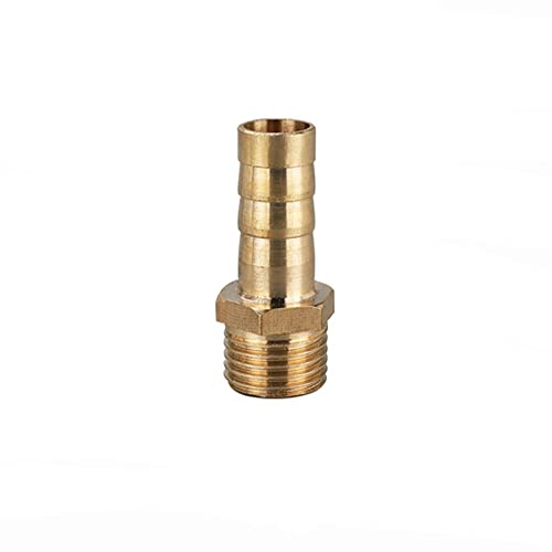 1 Stück BSP Schlauchanschluss Messing Stecker Fitting G 3/8"x12mm, Schlauch Barb Schwanz männlich BSP Außengewinde Adapter von TopHomer