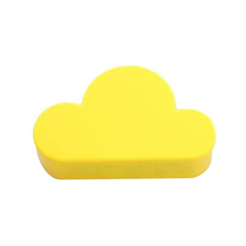 1 x Wolken-Magnet-Schlüsselhaken, selbstklebend, leistungsstarke Magnete, japanisches minimalistisches Design, Schlüsselhalter für die Wand (gelb) von TopHomer