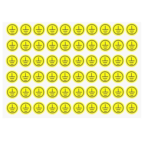 10 Blatt Spannung Sicherheitswarnaufkleber, 600 Stück Gesamt 1 cm Elektrische Sicherheitsaufkleber, Elektrische Erdungsaufkleber Symbol Aufkleber Gelb 10 Blatt Spannung Sicherheitswarnaufkleber, 600 Stück Gesamt 1 cm Elektrische Sicherheitsaufkleber, Elektrische Erdungsaufkleber Symbol Aufkleber Gelb von TopHomer