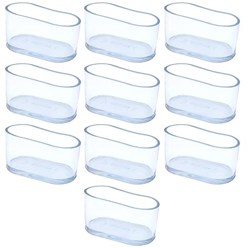 10 Stück 16x34mm Durchsichtige Ovale Stuhlbeinschoner aus Gummi, Kratzfeste Stuhlbeinkappen aus PVC, Möbelpolster Tischfußschoner Bodenschutz für Tisch Stuhl Schreibtisch 10 Stück 16x34mm Durchsichtige Ovale Stuhlbeinschoner aus Gummi, Kratzfeste Stuhlbeinkappen aus PVC, Möbelpolster Tischfußschoner Bodenschutz für Tisch Stuhl Schreibtisch von TopHomer