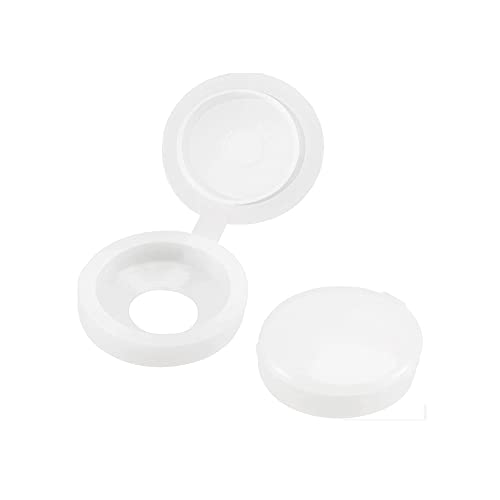 100 STÜCKE Kunststoff-Klappschrauben-Abdeckkappen, Lochdurchmesser Schrauben-Abdeckkappen Kunststoff-Schraubkappen Faltbare Schraubenabdeckung zum Abdecken von Schraubenköpfen, Schraubenschutz-Weiß 100 STÜCKE Kunststoff-Klappschrauben-Abdeckkappen, Lochdurchmesser Schrauben-Abdeckkappen Kunststoff-Schraubkappen Faltbare Schraubenabdeckung zum Abdecken von Schraubenköpfen, Schraubenschutz-Weiß von TopHomer