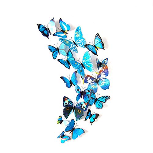 12 Stück 3D Abnehmbare Magnete Schmetterlinge Deko Butterfly Wandsticker für Heimwerker, Babyzimmer, Büro, Party und Geburtstag Dekoration von TopHomer