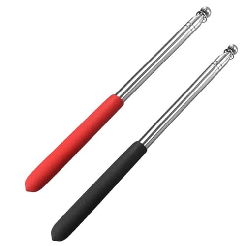 2 Stück 1.6M Teleskop Fahnenmast, Handheld Teleskop Fahnenmast Edelstahl Ausziehbarer Fahnenstange für Lehrer Reiseleiter (Zufällige Farbe) von TopHomer