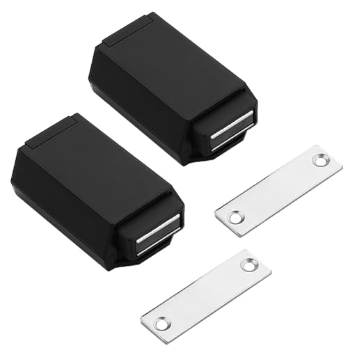 2 Stück Drucktüröffner, Schwarz Magnetische Push to Open Schrank Türöffner Magnetschnäpper Schubladen Drucköffner Schranktür Öffner für Küchen Schrank Garderobe 2 Stück Drucktüröffner, Schwarz Magnetische Push to Open Schrank Türöffner Magnetschnäpper Schubladen Drucköffner Schranktür Öffner für Küchen Schrank Garderobe von TopHomer