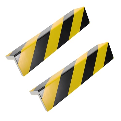 2 Stück Garageneck-Warnstreifen, Autoparkschaum-Stoßstangen, selbstklebender Wandkantenschutz für Lager, Werkstatt(Schwarz-Gelb 40 * 15 * 1,5 cm) von TopHomer
