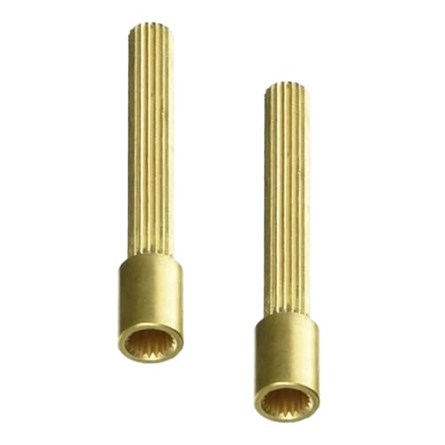 2 Stück Kupfer Wasserhahngriff Ventilkernverbinder, An der Wand Montierte Schaftbaugruppen, Einzelne Runde Gewindesäule, 5cm von TopHomer