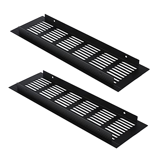 2 Stücke Lüftungsgitter 80mm*250mm Ventilation Gitter Schwarz Aluminium Rechteckig Belüftungsgitter Abluftgitter für Schränken Schlafzimmern Badezimmer Küche 2 Stücke Lüftungsgitter 80mm*250mm Ventilation Gitter Schwarz Aluminium Rechteckig Belüftungsgitter Abluftgitter für Schränken Schlafzimmern Badezimmer Küche von TopHomer