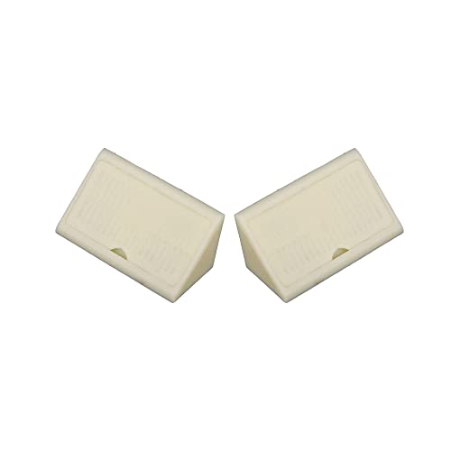 2 x Eckstrebenhalterung, Kunststoff-Eckverbindungen, 4 Löcher, 90 Grad-Unterstützung mit Abdeckkappe für Möbelregale (weiß) von TopHomer