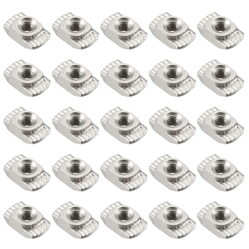 25 Stück 2020 Serie T Nut Nutensteine, M5 Hammer Kopf Befestiger Drop in T-Nut Mutter für 2020 Serie Aluminium Extrusion Profil von TopHomer