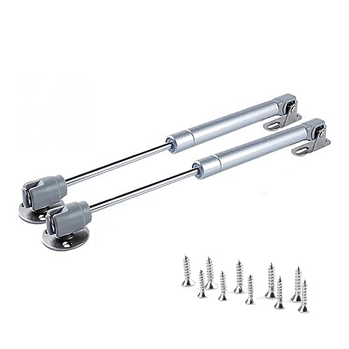 2x 20N Chrank Hydraulic Gasdruckfeder Möbeltür zum Gas Strut Lift Schrank Stoßdämpfer Gasfeder Hinge Möbelkolben Schranktüren Soft Close Klappenfeder, Silber von TopHomer