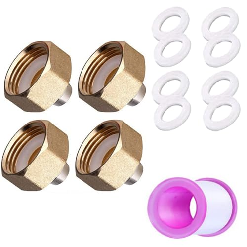3/4 Zoll Innengewinde auf 4/7 Zoll Gartenschlauchverbinder-Set, Messing-Hahnanschluss, Wasserrohradapter, Bewässerungszubehör 3/4 Zoll Innengewinde auf 4/7 Zoll Gartenschlauchverbinder-Set, Messing-Hahnanschluss, Wasserrohradapter, Bewässerungszubehör von TopHomer