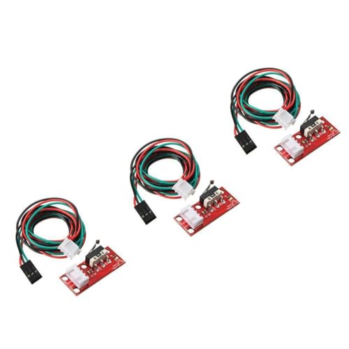 3 Stück 3D Mechanischer Endstop Limitschalter Endstopp, 3D Drucker Mechanischer Endstop mit 3Pin Kabel Mechanikschaltermodul für 3D Drucker von TopHomer