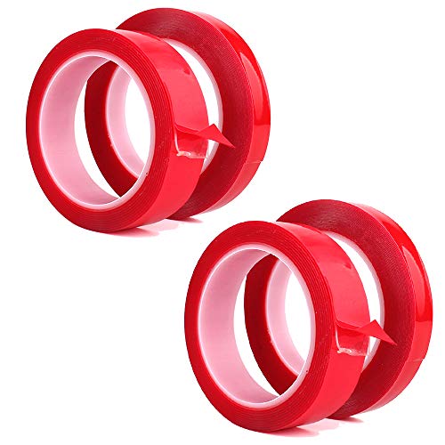 3M Doppelseitiges Montageband Rot Doppelseitiges Klebeband Easy Lift Super Strong-4PCS von TopHomer