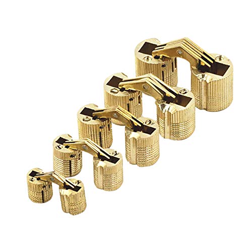 4 Pcs Hidden Brass Barrel Hinges Invisible Hinges,Concealed Hinge 180 Degree, Hidden Hinges for DIY Jewelry Box Small Wooden Box Hand Craft 6 Sizes for Choose von TopHomer