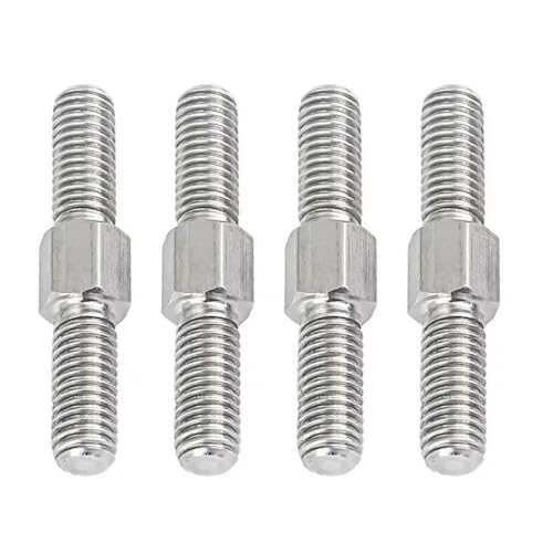 4 Stück Edelstahl 304 Sechskantkopf Bolzenstangen mit Doppeltem Ende, Links/Rechts Gewindestangen mit Doppeltem Ende Gewindestangen Bolzen M6 x 60mm von TopHomer