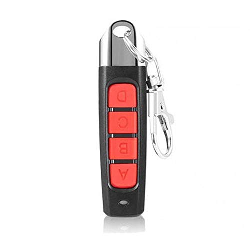 433 MHz Universal Garagentor Kopie Fernbedienung, Auto Alarm Klonen Duplikator Lock Opener für Haus und Geschäft Tor Rollläden, Rot, ABCD-Tasten von TopHomer