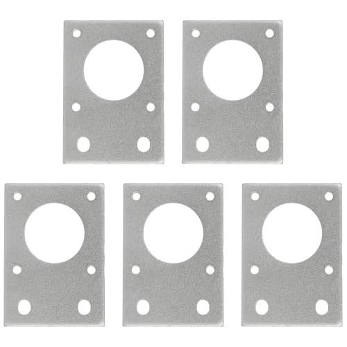 5 Stück 42 Schrittmotor Montageplatte, Robuste Aluminium Montageplatte für 3D-Drucker mit Fester Halterung, Zubehör für Drucker Silber von TopHomer