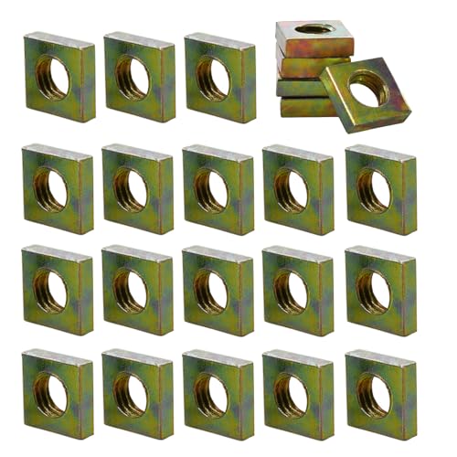 50 Stück Vierkantmuttern, M5*8 * 3MM Quadratmuttern Gewinde Mutter eingebettete Muttern für Möbel Elektrogeräte Industrien von TopHomer