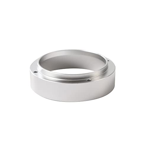 53 mm Kaffee Espresso Dosiertrichter Ring Catcher, Aluminium Kaffeemaschine Espresso Trichter Ersatz Kaffeemaschine Zubehör für Zuhause/Café Silber von TopHomer