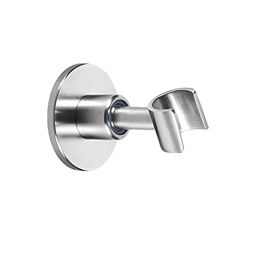 Edelstahl-Duschkopfhalter, 360 ° verstellbar, selbstklebend, für Handbrause und Bidet-Sprüher, silberfarben, 1 Stück von TopHomer