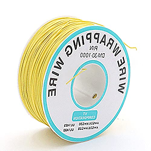 Gelber 30 AWG 0,25 mm massiver Draht farbiger elektrischer Draht Kabellehre Spule Hookup Drähte Elektronik-Kit verseilter verzinnter Kupferdraht DIY flexibel und weich Gelber 30 AWG 0,25 mm massiver Draht farbiger elektrischer Draht Kabellehre Spule Hookup Drähte Elektronik-Kit verseilter verzinnter Kupferdraht DIY flexibel und weich von TopHomer