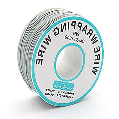 Grauer 30AWG 0,25 mm massiver Draht farbiger elektrischer Draht Kabellehre Spule Anschlussdrähte Elektronik-Kit Litzen verzinnter Kupferdraht DIY flexibel und weich von TopHomer