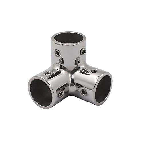 Handlauf Edelstahl, 30mm T-Rohr Rohrverbinder, 3-Wege Eck Handlauf Armatur für Boote, Marine Qualität, Handlauf Armatur für Yachten von TopHomer