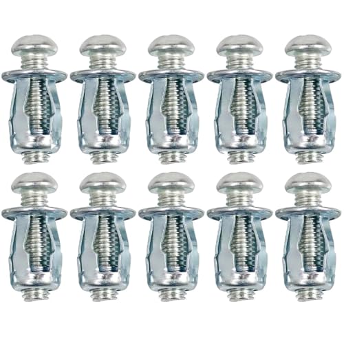 Hohlraumdübel aus Metall, M4, extra kurz, Hohlwanddübel, hohle Türbefestigungen für 0–5 mm Türwand, Aluminiumblech, Eisenblech, Holzbrett (20 mm), 10 Stück von TopHomer