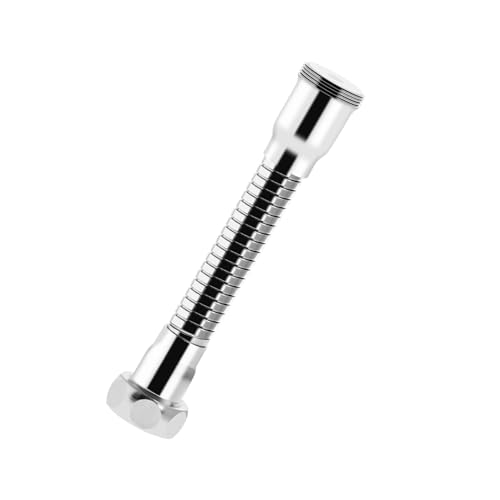 TopHomer Küchenarmatur Sprühkopf, 12 cm Wasserhahnverlängerung, Flexibler Wasserhahnfilter für Küche und Bad, Silber, 1 Stück von TopHomer