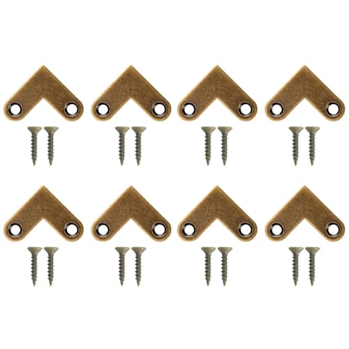 L-förmige flache Eckhalterung, 27 x 27 mm, dickes Kupfer, Antik-Messing-Eckstrebe für Schublade, Bilderrahmen, Möbelverbindungen und Befestigung, Bronze L-förmige flache Eckhalterung, 27 x 27 mm, dickes Kupfer, Antik-Messing-Eckstrebe für Schublade, Bilderrahmen, Möbelverbindungen und Befestigung, Bronze von TopHomer