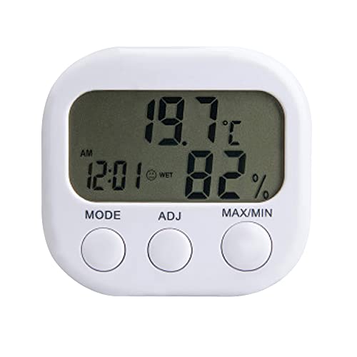 Luftfeuchtigkeitsmesser Thermometer, LCD Thermometer, Digital Hygrometer Innen & Draussen, Luftfeuchtigkeit Meter für Babyzimmer Wohnzimmer Büro Gewächshaus (ohne Akku) von TopHomer