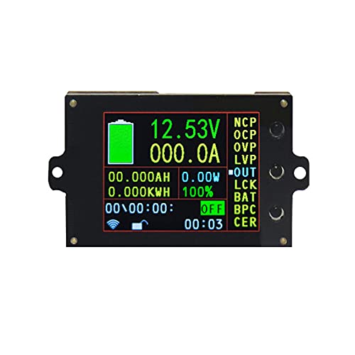 Multimeter DC Voltmeter, 500V Wireless Farbe LCD Bildschirm DC Spannung Amperemeter Leistungsmesser Watt Tester, Elektrische Digital Spannung Tester 50A-500A von TopHomer