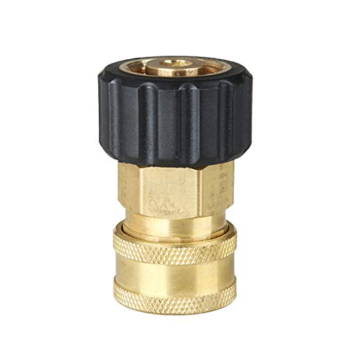 OTNE 1/4 Schnellverbinder Hochdruckreiniger-Armaturen M22 Außengewinde Messing Gartenschlauch Wasserhahnanschluss Adapter von TopHomer