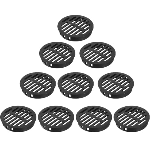 Runde Lüftungsschlitze, 60 mm, schwarz, Kunststoffgrillabdeckung, Lüftungsschlitz, Lüftungsschlitz für Badezimmer, Küchenschrank, Kleiderschrank, 10 Stück Runde Lüftungsschlitze, 60 mm, schwarz, Kunststoffgrillabdeckung, Lüftungsschlitz, Lüftungsschlitz für Badezimmer, Küchenschrank, Kleiderschrank, 10 Stück von TopHomer